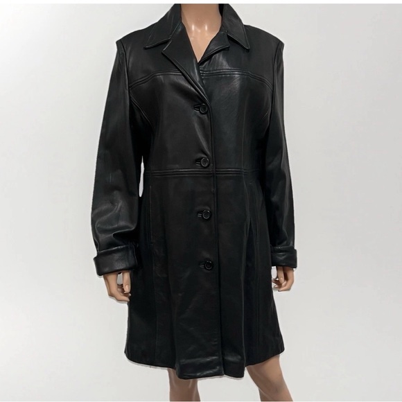 leather Limited Jackets & Blazers - NOS Leather Limited Black Coat Thermolite Active Removable Insulation Women’s L